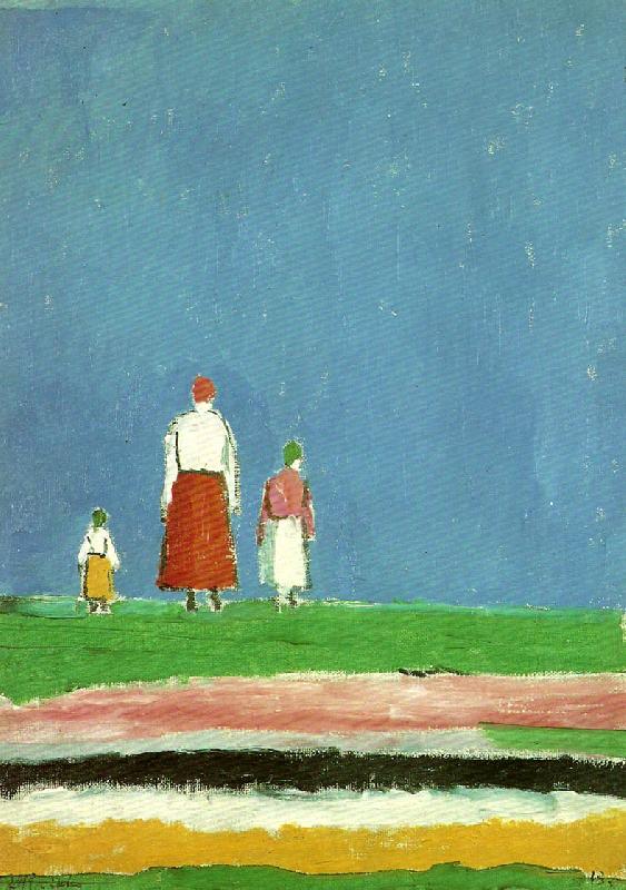 Kazimir Malevich three figures oil painting image